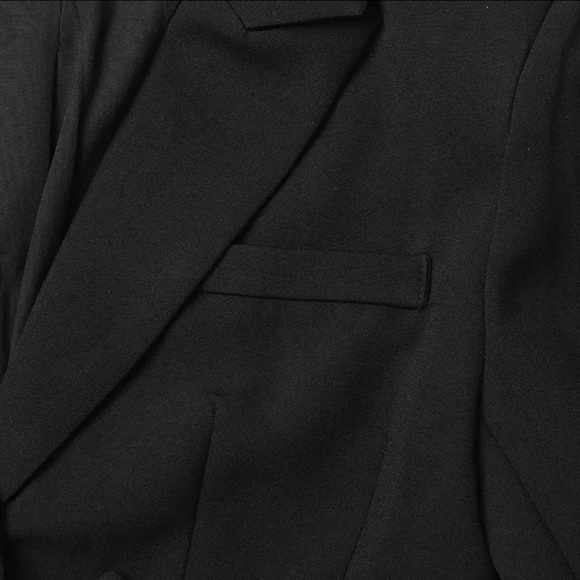 Chic Rhinestone Sleeve Blazer with Pearl Belt - Picture 6 of 8